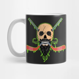 Hockey Death Skull Happy Halloween Skeleton design Mug